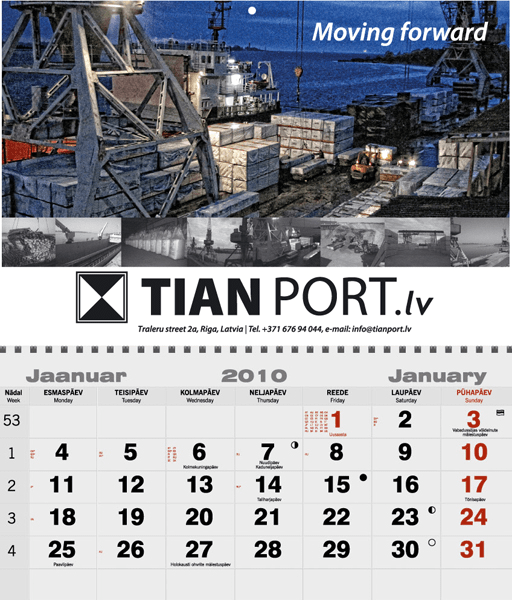 TianPort-kalenderi-kujundus